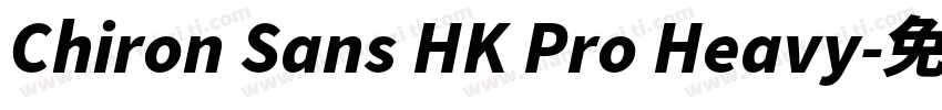 Chiron Sans HK Pro Heavy字体转换
